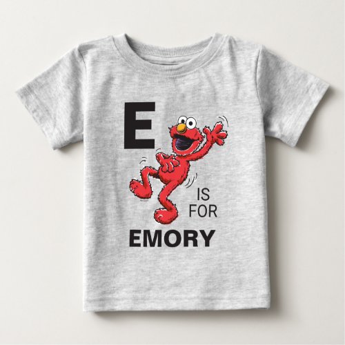 Vintage _ E is for Elmo  Add Your Name Baby Bodys Baby T_Shirt