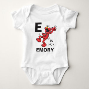 Vintage - E is for Elmo Add Your Name Baby Bodysuit