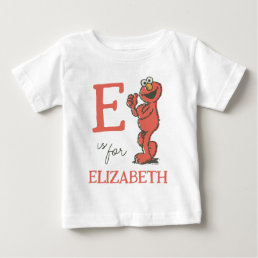 Vintage - E is for Elmo | Add Your Name  Baby T-Shirt