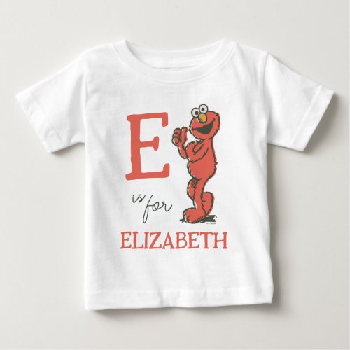 Vintage _ E is for Elmo  Add Your Name  Baby T_Shirt