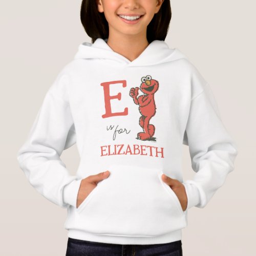 Vintage _ E is for Elmo  Add Your Name Hoodie