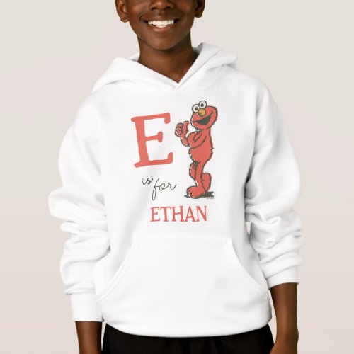 Vintage _ E is for Elmo  Add Your Name Hoodie