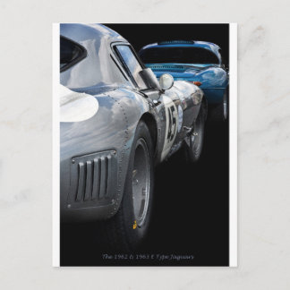 Vintage E Type Jaguars Postcard