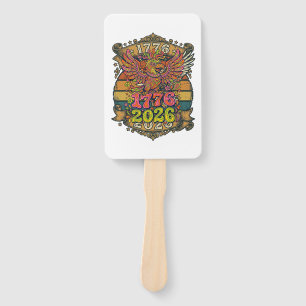 Vintage Eagle 1776 2026 Shirt Bubble Patriotic Hand Fan