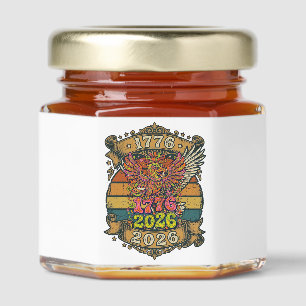 Vintage Eagle 1776 2026 Shirt Bubble Patriotic Honey Jar Favors