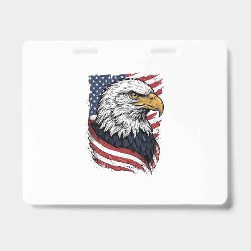 Vintage Eagle American Flag Patriotic Shirt Design Badge