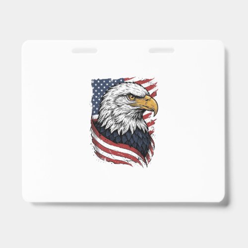 Vintage Eagle American Flag Patriotic Shirt Design Badge