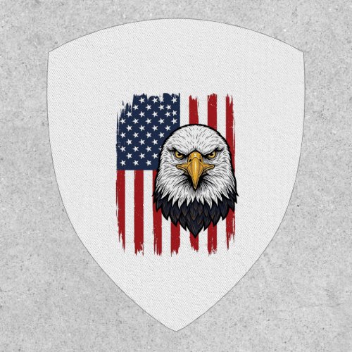 Vintage Eagle American Flag Patriotic Shirt Design Patch