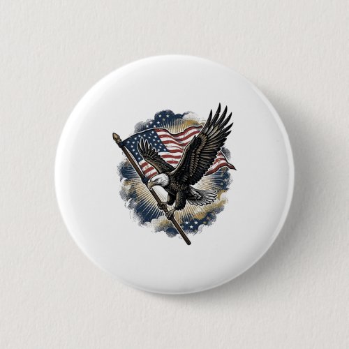 Vintage Eagle Flag Patriotic Shirt Design_1 Button