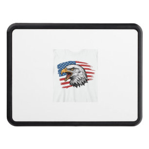 Vintage Eagle Flag Patriotic Vector Shirt Design_1 Hitch Cover