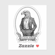 Vintage Eagle I Voted Custom-Cut Vinyl Sticker