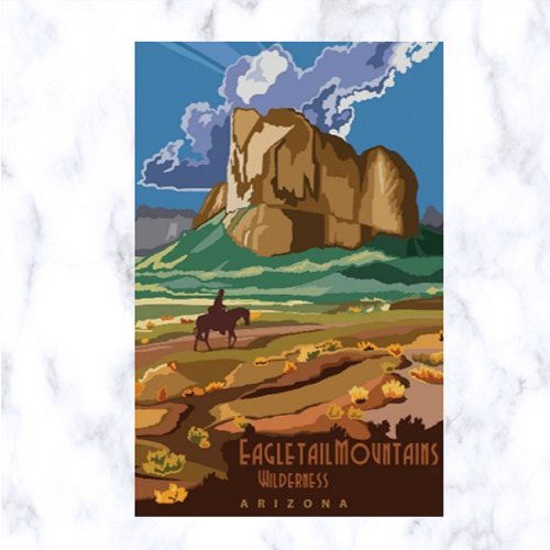 Vintage Eagle Tail Mountains Wilderness Arizona  Postcard