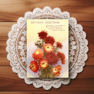 Vintage Early 1900's Birthday Greeting Postcard