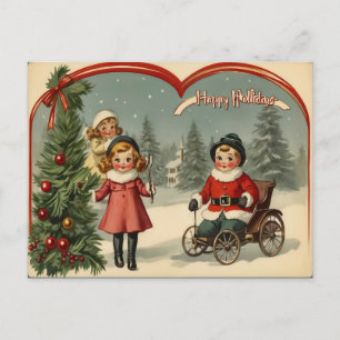 Vintage Early 1900s Christmas Happy Holidays Holiday Postcard