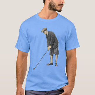 Vintage Early 1900s Golfer Putting the Golf Ball T-Shirt
