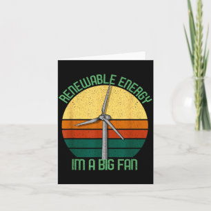 Vintage Earth Day Renewable Energy I'm A Big Fan  Card