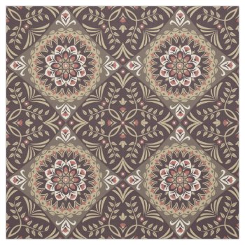 Vintage Earth Tones Cotton Fabric 28" × 18" by Heartsview at Zazzle