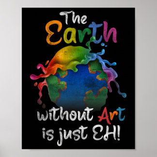 Vintage Earth Without Art Is Just Eh Planet Art Ea Poster