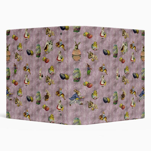 Vintage Easter 3 Ring Binder (Background)