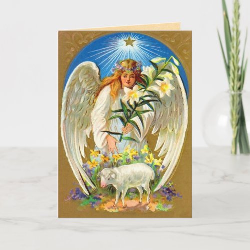 Vintage Easter Angel Card