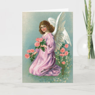 Vintage Easter Angel Greeting Card
