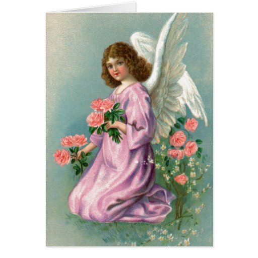 Vintage Easter Angel Greeting Card | Zazzle