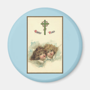 Vintage Easter, Angelic Angels Clouds in Heaven Magnet
