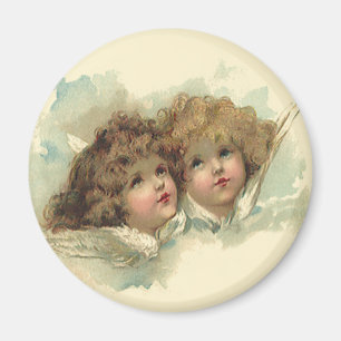 Vintage Easter, Angelic Angels Clouds in Heaven Magnet