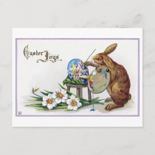Vintage Easter Artist Bunny Postcard