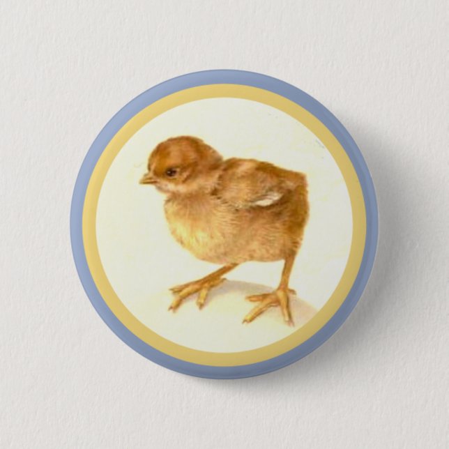 Vintage Easter Baby Chick Pinback Button (Front)