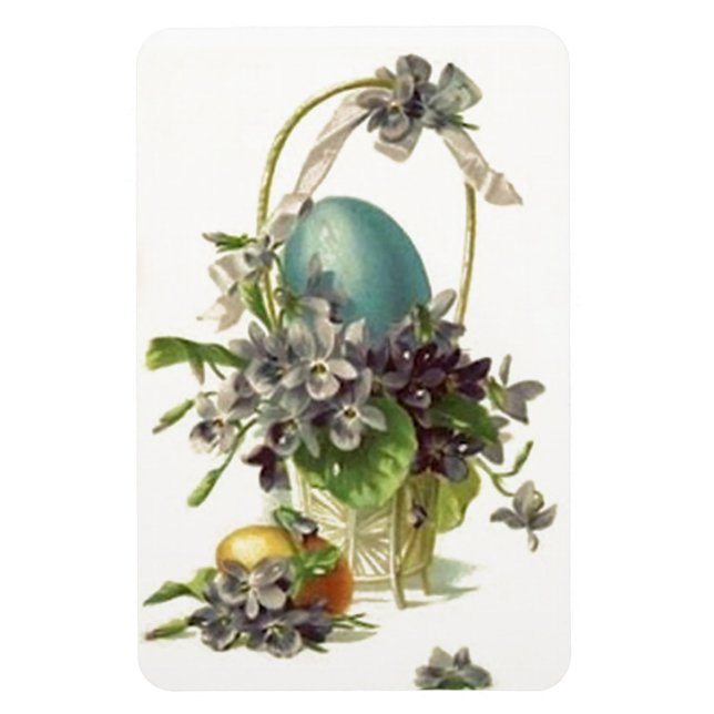 Vintage Easter Basket Eggs Premium Flexi Magnet (Vertical)