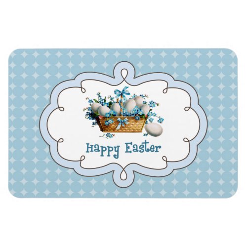 Vintage Easter Basket with Eggs Gift Magnet