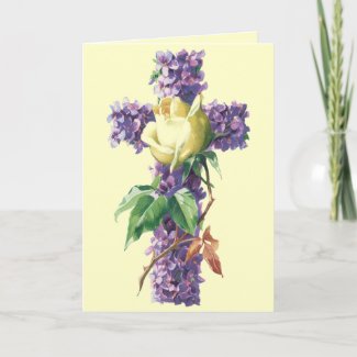 Vintage Easter Blessings Card - Religious