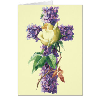 Vintage Easter Blessings Card - Religious