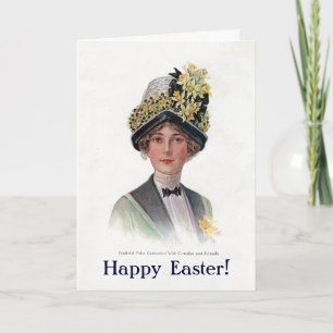 Vintage Easter Bonnet Card