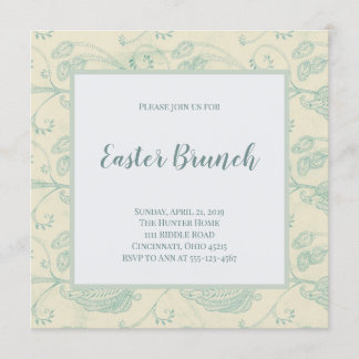 Vintage Easter Brunch Invitation