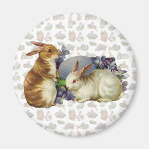 Vintage Easter Bunnies Magnet