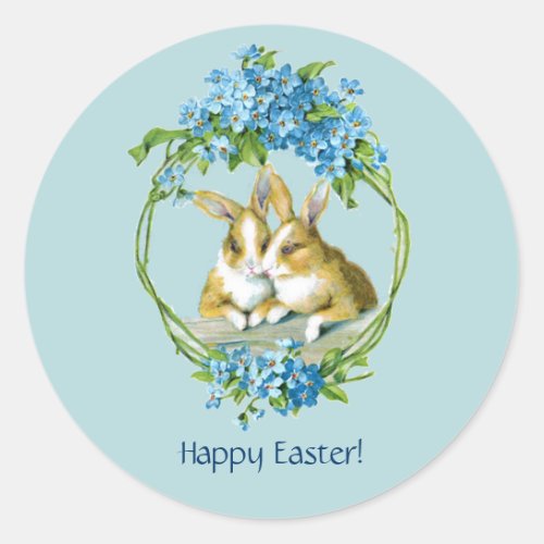 Vintage Easter Bunnies Sticker