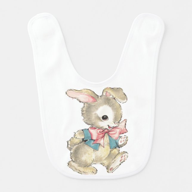 Vintage Easter Bunny Bib (Front)