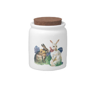 Vintage Easter Bunny Candy Jar