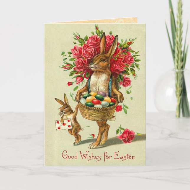 Vintage Easter Bunny Card (Front)
