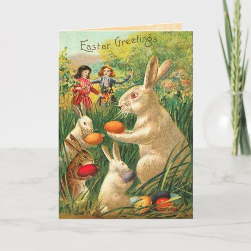 Vintage Easter Bunny Card