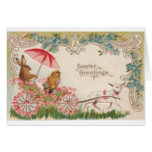 Vintage Easter Bunny Carriage (Front Horizontal)