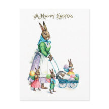 Vintage Easter Bunny Family