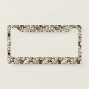 Vintage Easter Bunny Floral (12) License Plate Frame
