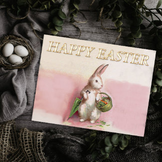 Vintage Easter Bunny Greeting