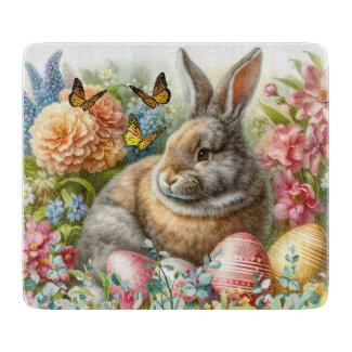 Vintage Easter Bunny  Holiday Cutting Board