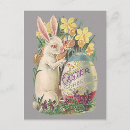 Vintage Easter Bunny Holiday Postcard
