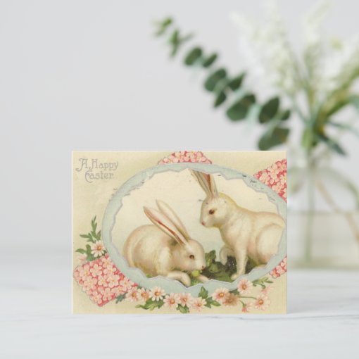 Vintage Easter Bunny Holiday Postcard | Zazzle