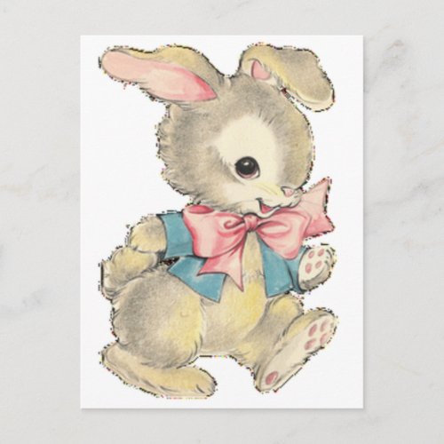 Vintage Easter Bunny Holiday Postcard